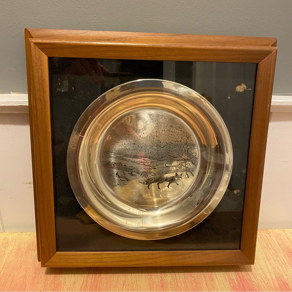 JAMES WYETH - WINTER FOX - 1973 STERLING SILVER PLATE LIMITED EDITION 6618